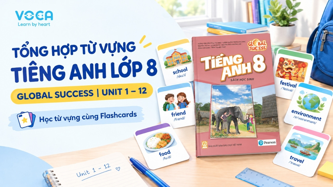 Tổng hợp từ vựng Tiếng Anh lớp 8 Global Success | Unit 1 - 12